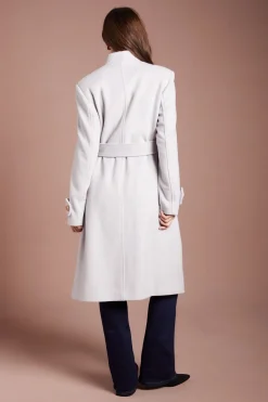 Coast Manteau Midi Asymétrique Effet Laine À Encolure Cache-cœur<Femme Vestes & Manteaux