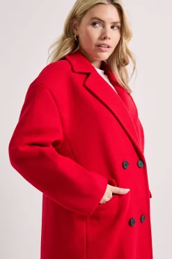 Manteau Midi Boutonné Décontracté