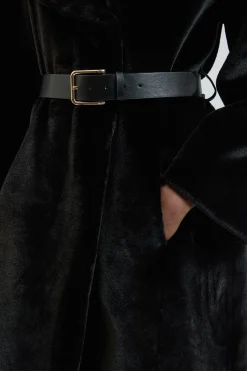 KarenMillen Manteau Midi Ceinturé À Col Surdimensionné En Synthétique<Femme Vestes & Manteaux