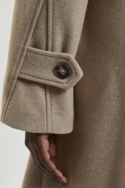 KarenMillen Manteau Midi Cintré À Col Croisé En Laine Pour Petite Taille<Femme Manteaux Et Vestes D’Automne|Vestes & Manteaux