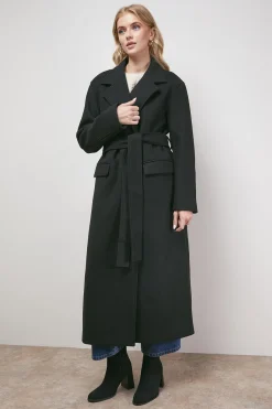 Manteau Mi-Long avec Ceinture Nouée