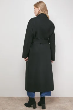 Manteau Mi-Long avec Ceinture Nouée