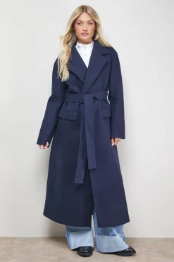 Manteau Mi-Long avec Ceinture Nouée