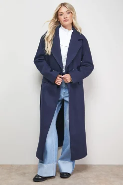 Manteau Mi-Long avec Ceinture Nouée
