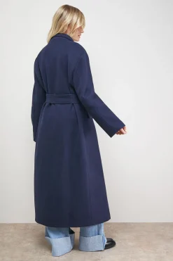 Manteau Mi-Long avec Ceinture Nouée