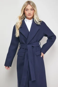 Manteau Mi-Long avec Ceinture Nouée