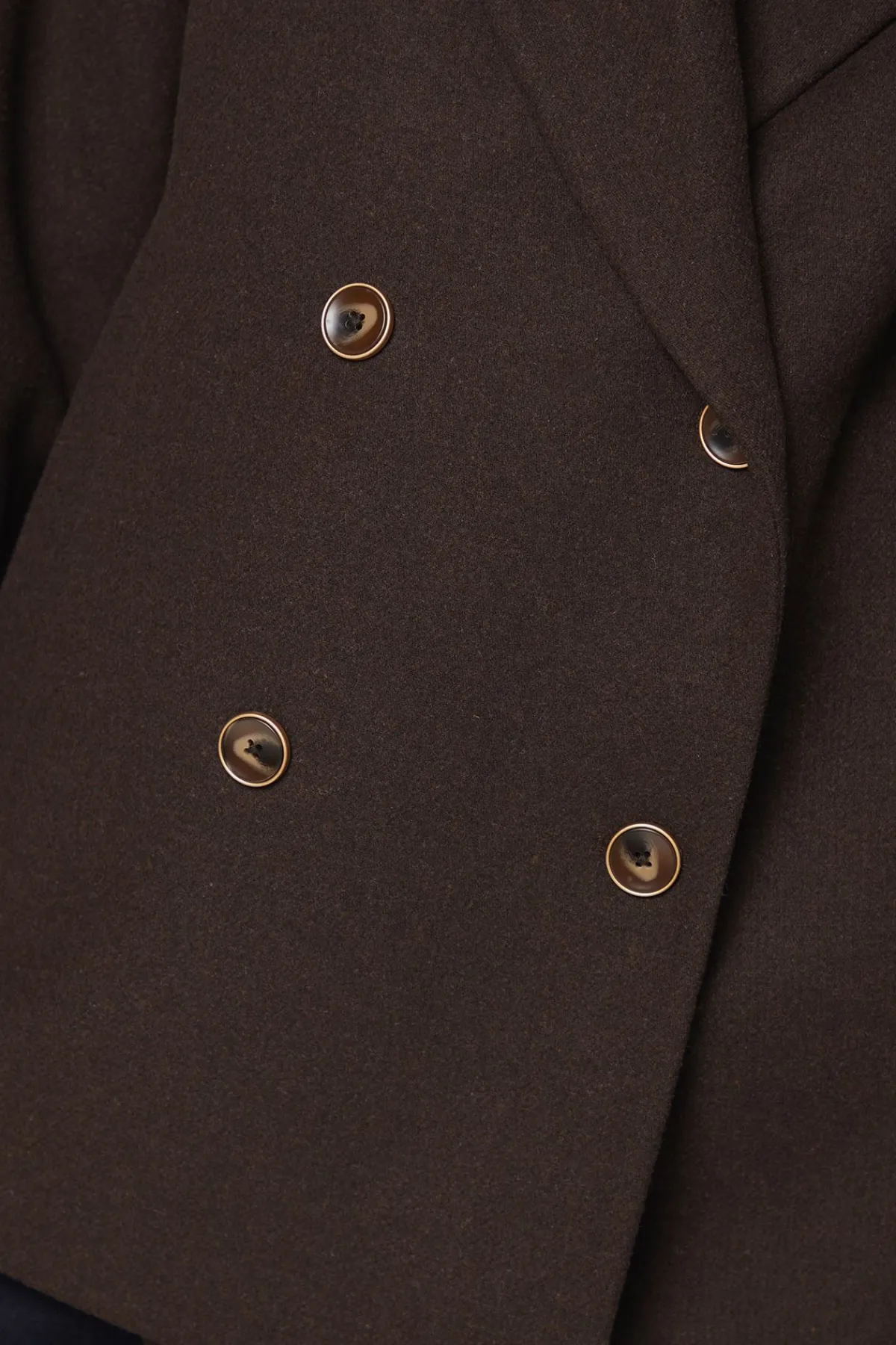 Wallis Manteau Mi-Long à Col Châle Double Boutonnage<Femme Looks Chocolat|Manteaux Et Vestes D’Automne