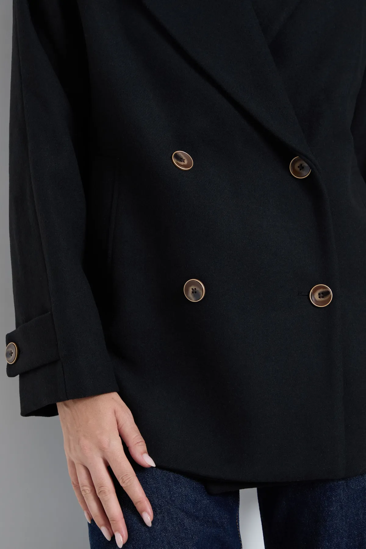 Wallis Manteau Mi-Long à Col Châle et Double Boutonnage<Femme Manteaux Et Vestes D’Automne|Vestes & Manteaux