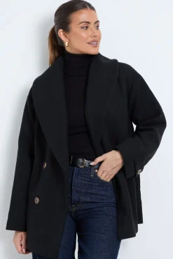 Wallis Manteau Mi-Long à Col Châle et Double Boutonnage<Femme Manteaux Et Vestes D’Automne|Vestes & Manteaux