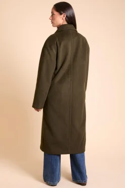 Manteau Mi-long Croisé À Coupe Décontractée