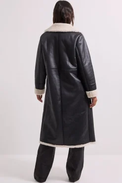 Dorothy Perkins Manteau Mi-Long en Peau Lainée<Femme Manteaux Et Vestes D’Automne|Vestes & Manteaux