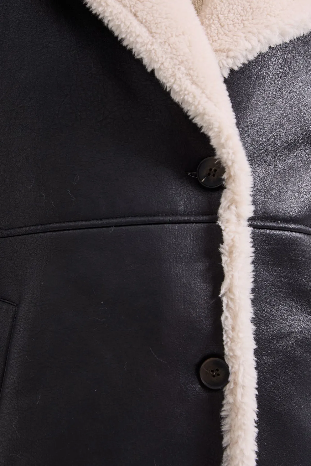 Dorothy Perkins Manteau Mi-Long en Peau Lainée<Femme Manteaux Et Vestes D’Automne|Vestes & Manteaux
