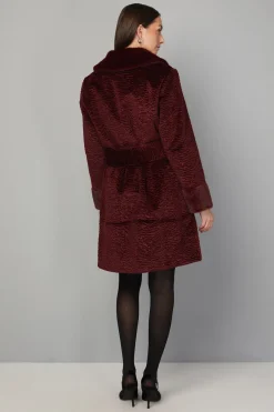 Manteau Mi-Long en synthétique Texturée