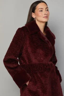 Manteau Mi-Long en synthétique Texturée