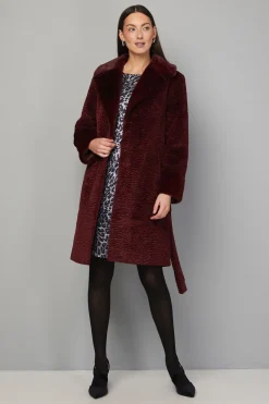 Manteau Mi-Long en synthétique Texturée