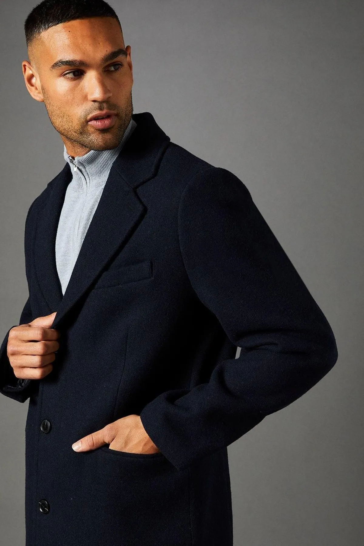 Burton Manteau Signature 3 Boutons en Mélange de Laine Epsom<Homme Manteaux Et Vestes