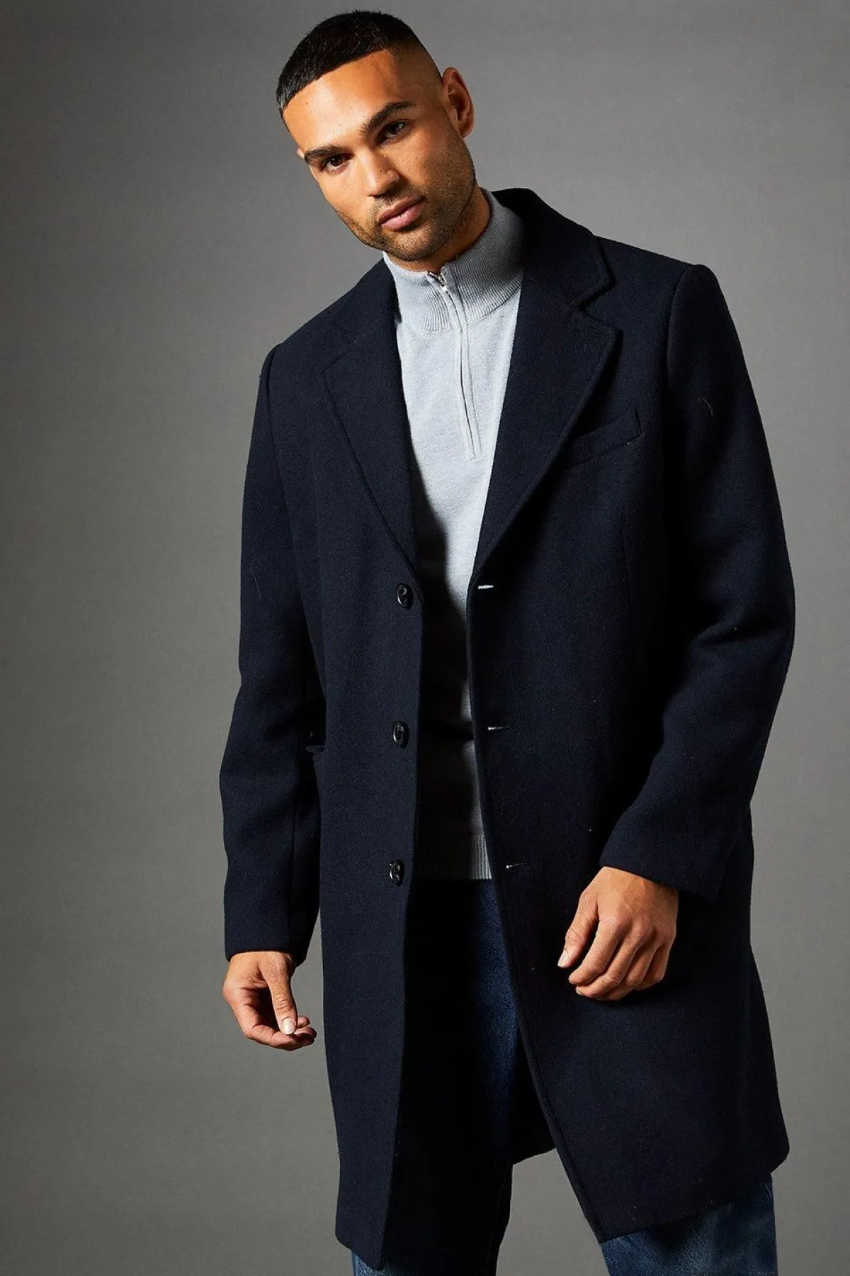 Burton Manteau Signature 3 Boutons en Mélange de Laine Epsom<Homme Manteaux Et Vestes