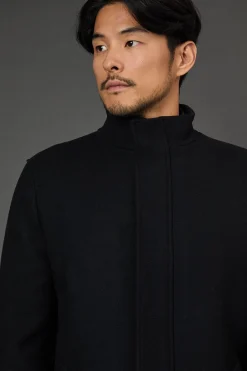 Burton Manteau Signature à Col Montant en Mélange de Laine avec Insert<Homme Manteaux Et Vestes