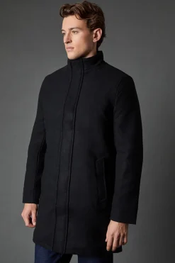 Burton Manteau Signature à Col Montant en Mélange de Laine avec Insert<Homme Manteaux Et Vestes