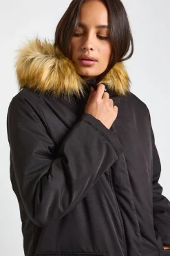 boohoo Manteau parka à capuche doublé de fourrure<Femme Vestes & Manteaux