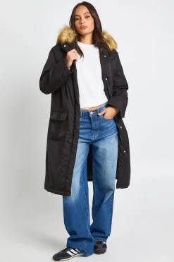 boohoo Manteau parka à capuche doublé de fourrure<Femme Vestes & Manteaux