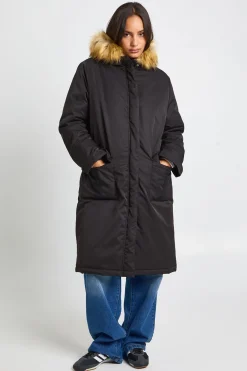 boohoo Manteau parka à capuche doublé de fourrure<Femme Vestes & Manteaux