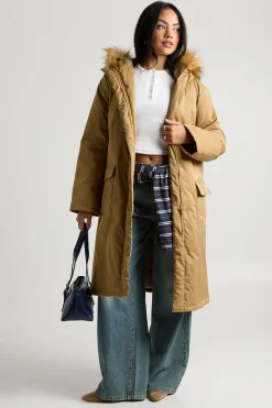 boohoo Manteau parka à capuche doublé de fourrure<Femme Vestes & Manteaux