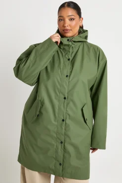 boohoo Manteau parka mi-long rubberisé pour la pluie<Femme Vestes & Manteaux