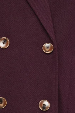 Manteau Petite Mi-Long à Double Boutonnage