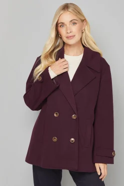 Manteau Petite Mi-Long à Double Boutonnage