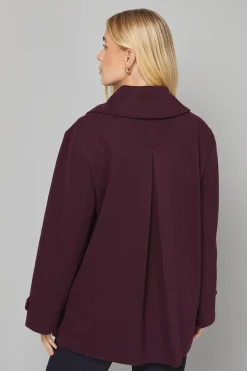 Manteau Petite Mi-Long à Double Boutonnage