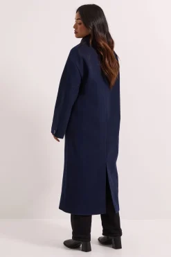 Manteau Petite Sans Col à Simple Boutonnage en Fausse Laine