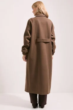 Wallis Manteau à Poches Double Boutonnage Principles by<Femme Looks Chocolat|Vestes & Manteaux