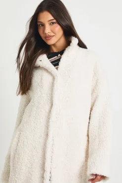 Manteau Teddy long en fourrure