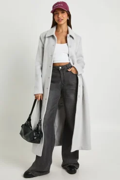 Manteau texturé en mélange de laine
