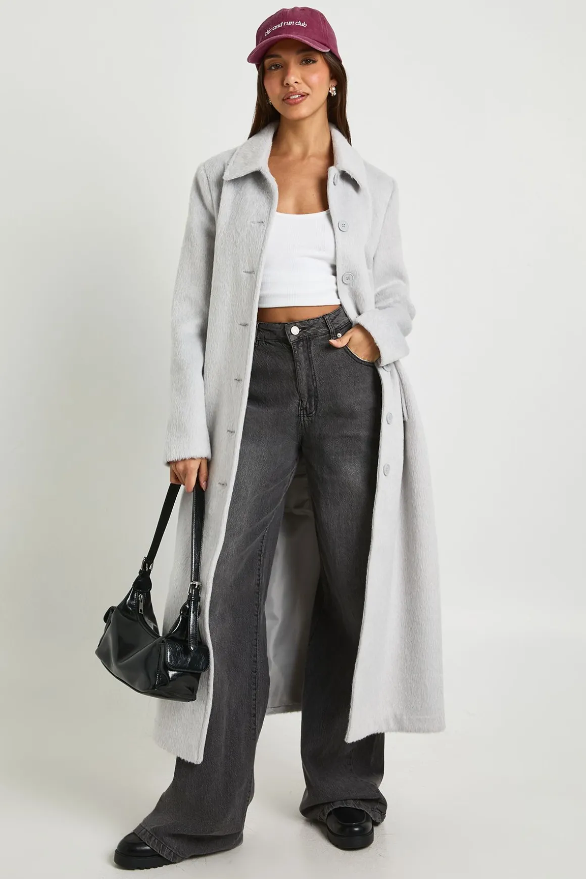 Manteau texturé en mélange de laine