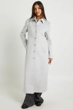 Manteau texturé en mélange de laine