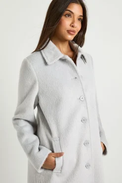 Manteau texturé en mélange de laine