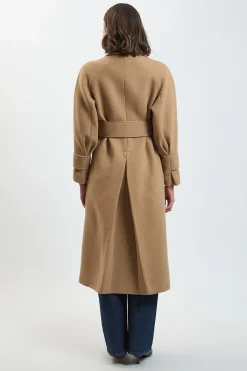 KarenMillen Manteau Trench Long Ceinturé En Laine<Femme Vestes & Manteaux