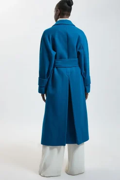 KarenMillen Manteau Trench Maxi En Laine Avec Ceinture<Femme Vestes & Manteaux