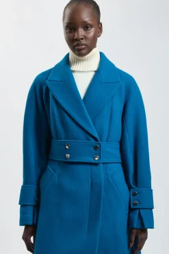 KarenMillen Manteau Trench Maxi En Laine Avec Ceinture<Femme Vestes & Manteaux