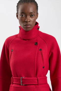 Manteau Trench Tailleur En Laine