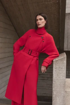 Manteau Trench Tailleur En Laine