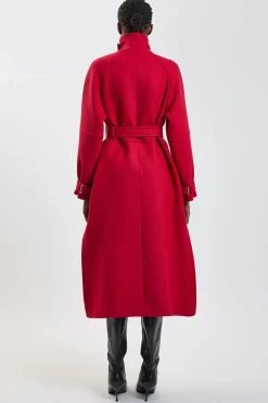 Manteau Trench Tailleur En Laine