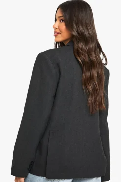 Marl Blazer ajusté à double boutonnage