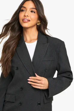 Marl Blazer ajusté à double boutonnage