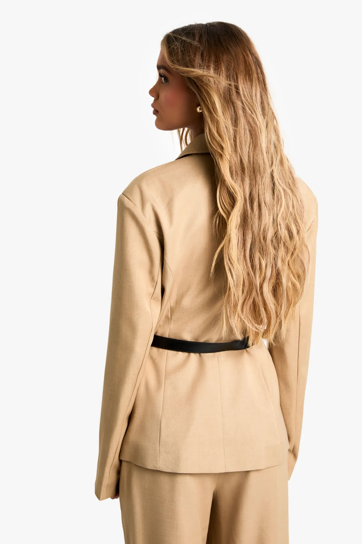 boohoo Marl Blazer Ceinturé Sur Mesure Une Seule Rangée<Femme Tailleurs|Blazers