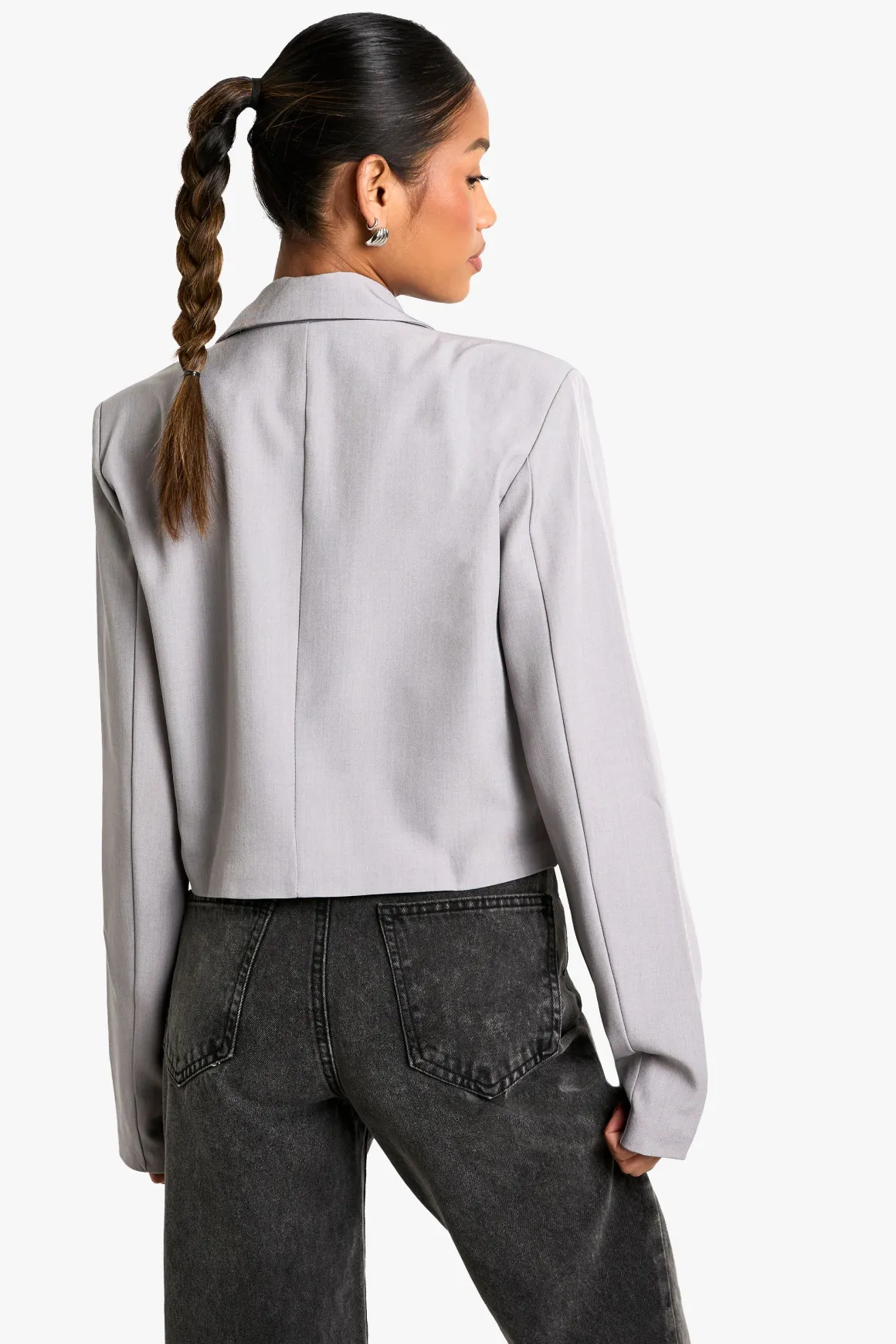 Marl Boxy Crop Blazer
