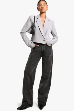 Marl Boxy Crop Blazer