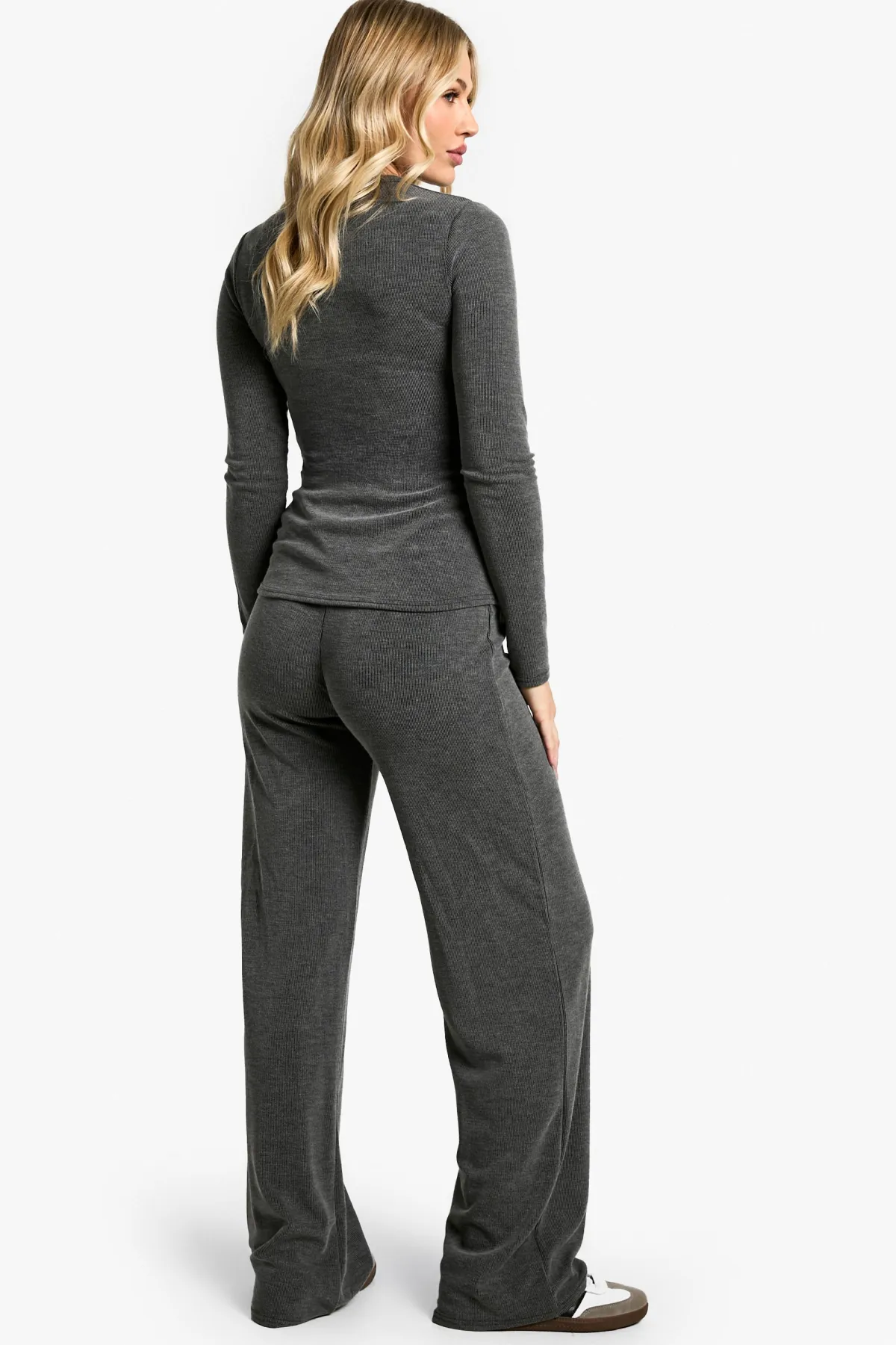 boohoo Maternité Cardigan boutonné en maille douce & Pantalon à jambes larges<Femme Ensembles
